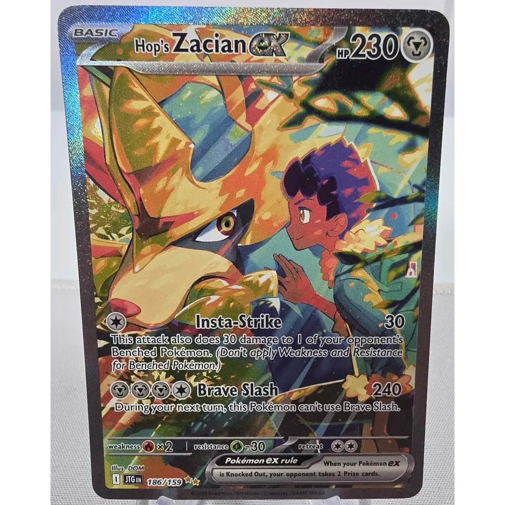 Hop's Zacian ex 186/159 Sv09 Journey Together Full Art Holo EX NM